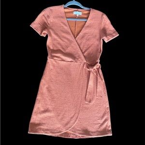 Orange wrap dress Madewell Texture & Thread